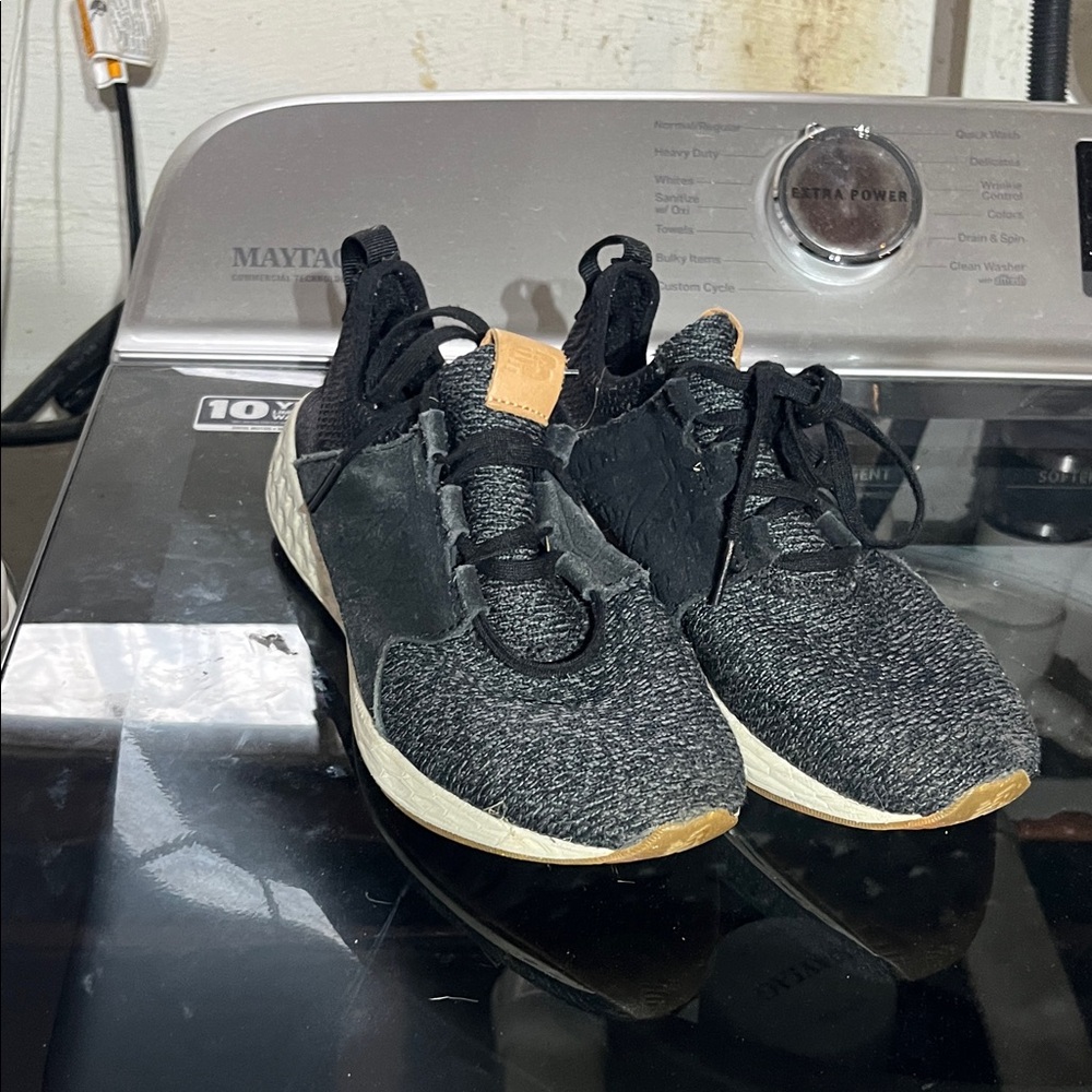 New Balance Black and Tan Sneakers
